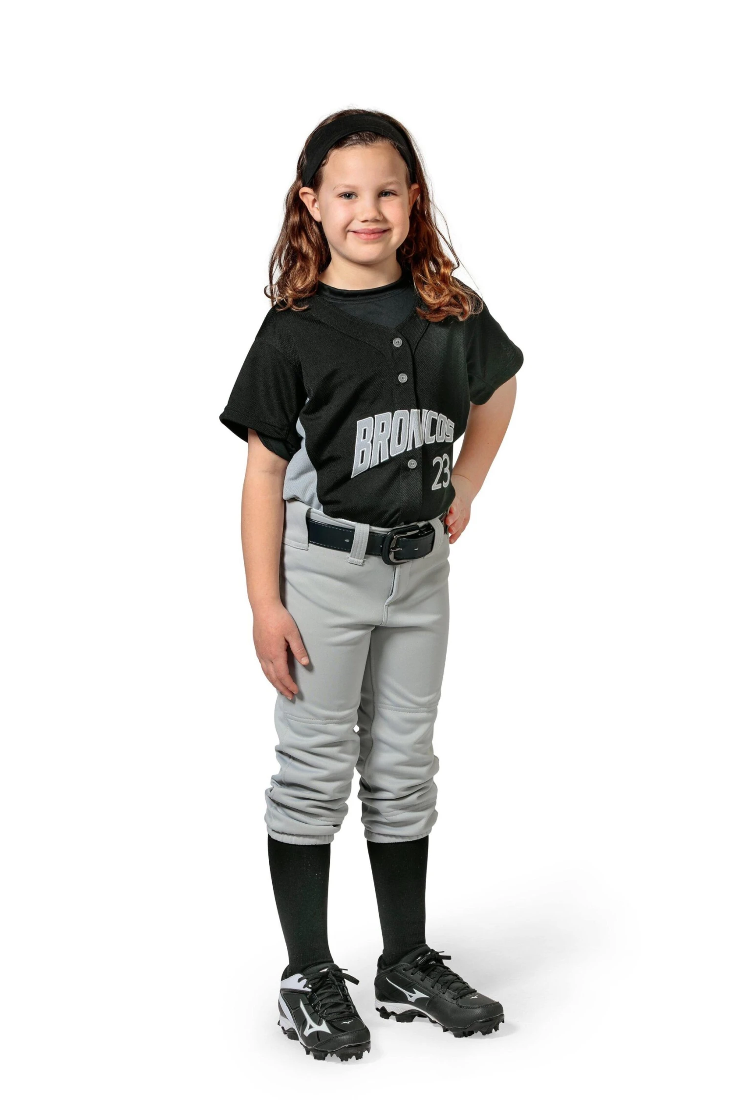Mizuno Girls Pro Full Button Game Softball Jersey 9 Mizuno Girls Pro Full Button Game Softball Jersey - Image 7