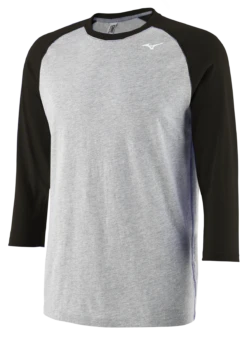 Men's Mizuno 3/4 Baseball Practice Tee -Mizuno 351109 9190