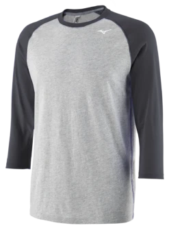 Men's Mizuno 3/4 Baseball Practice Tee -Mizuno 351109 9192